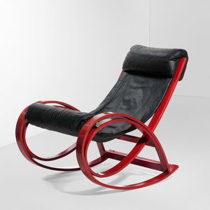 GAE AULENTI - Poltrona a dondolo mod. Sgarsul