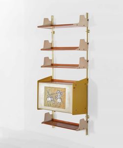 OSVALDO BORSANI - Libreria a parete mod. E60.