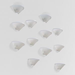 ANGELO MANGIAROTTI - Dodici lampade a parete mod. Egisto