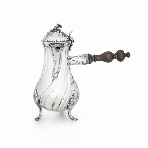 Rara caffettiera. Regno di Sardegna, Cagliari seconda met del XVIII secolo. Marchi in uso dal 1768 al 1793. Assaggiatore Manuel Clodeval  - Asta Argenti da collezione | Antichi - Associazione Nazionale - Case d'Asta italiane