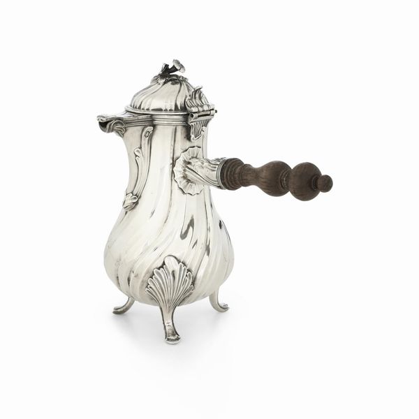 Rara caffettiera. Regno di Sardegna, Cagliari seconda met del XVIII secolo. Marchi in uso dal 1768 al 1793. Assaggiatore Manuel Clodeval  - Asta Argenti da collezione | Antichi - Associazione Nazionale - Case d'Asta italiane