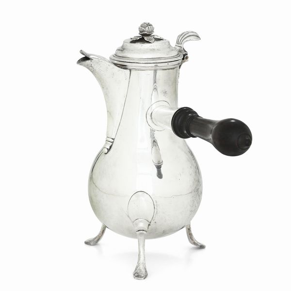 Caffettiera. Chambery, met XVIII secolo. Assaggiatore Hyacinte Favre. Marchio dell'argentiere Marchand  - Asta Argenti da collezione | Antichi - Associazione Nazionale - Case d'Asta italiane