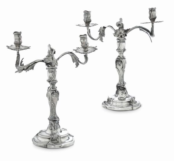 Raro insieme di quattro doppieri. Genova, marchio della Torretta per l'anno (1)763  - Asta Argenti da collezione | Antichi - Associazione Nazionale - Case d'Asta italiane