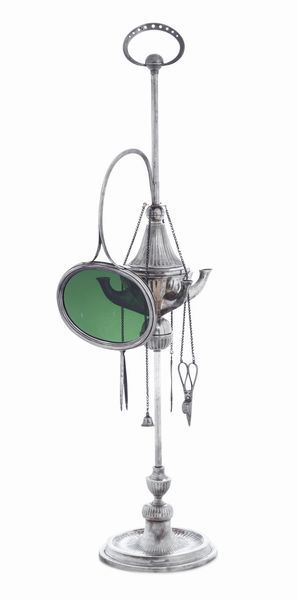 Lucerna. Genova, marchio della Torretta con datario (1)804  - Asta Argenti da collezione | Antichi - Associazione Nazionale - Case d'Asta italiane