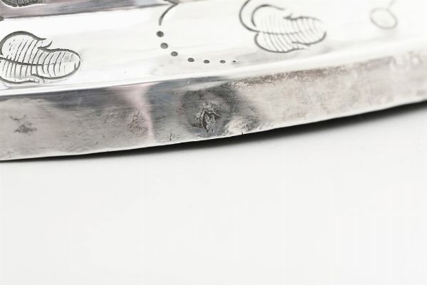 Lucerna. Genova, inizi del XIX secolo. Marchi di occupazione francese in uso dal 1805 al 1808 e marchi di ricontrollo con delfino e croce mauriziana  - Asta Argenti da collezione | Antichi - Associazione Nazionale - Case d'Asta italiane