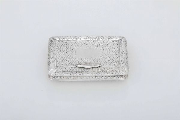 Tabacchiera. Edimburgo 1818, marchio dell'argentiere (Robert Keay I o Robert Kerr)  - Asta Argenti da collezione | Antichi - Associazione Nazionale - Case d'Asta italiane