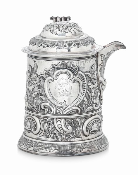 Tankard. Londra 1726, argentiere Charles Perrier  - Asta Argenti da collezione | Antichi - Associazione Nazionale - Case d'Asta italiane