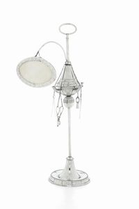 Lucerna. Genova, inizi del XIX secolo. Marchi di occupazione francese in uso dal 1805 al 1808 e marchi di ricontrollo con delfino e croce mauriziana  - Asta Argenti da collezione | Antichi - Associazione Nazionale - Case d'Asta italiane