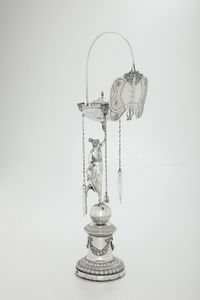 Lucerna. Roma, met del XIX secolo. Maestro argentiere Pietro Stefani (1843-1847)  - Asta Argenti da collezione | Antichi - Associazione Nazionale - Case d'Asta italiane