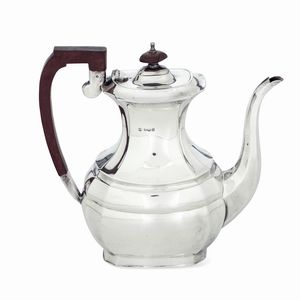 Caffettiera. Marchi della citt di Sheffield per l'anno 1935 e dell'argentiere PP Ltd entro scudo (non identificato)  - Asta Argenti da collezione | Antichi - Associazione Nazionale - Case d'Asta italiane