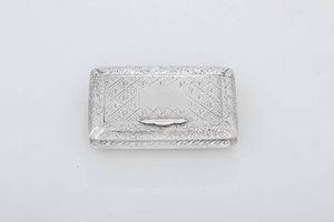 Tabacchiera. Edimburgo 1818, marchio dell'argentiere (Robert Keay I o Robert Kerr)  - Asta Argenti da collezione | Antichi - Associazione Nazionale - Case d'Asta italiane