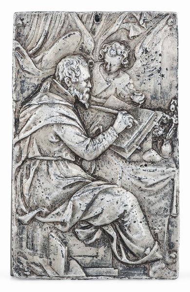 Quattro rilievi raffiguranti i quattro Evangelisti. Oreficeria del XIX secolo  - Asta Argenti da Collezione | XX secolo - Associazione Nazionale - Case d'Asta italiane