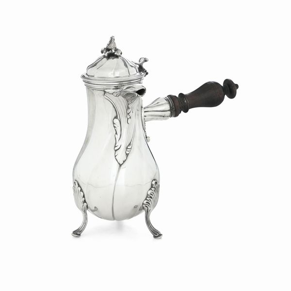 Cioccolatiera. Torino seconda met del XVIII secolo. Argentiere Giovanni Battista Giustetti (1753 - post 1802). Assaggiatore e contrassaggiatore Bartolomeo Bernardi (1778-1816)  - Asta Argenti da Collezione | XX secolo - Associazione Nazionale - Case d'Asta italiane