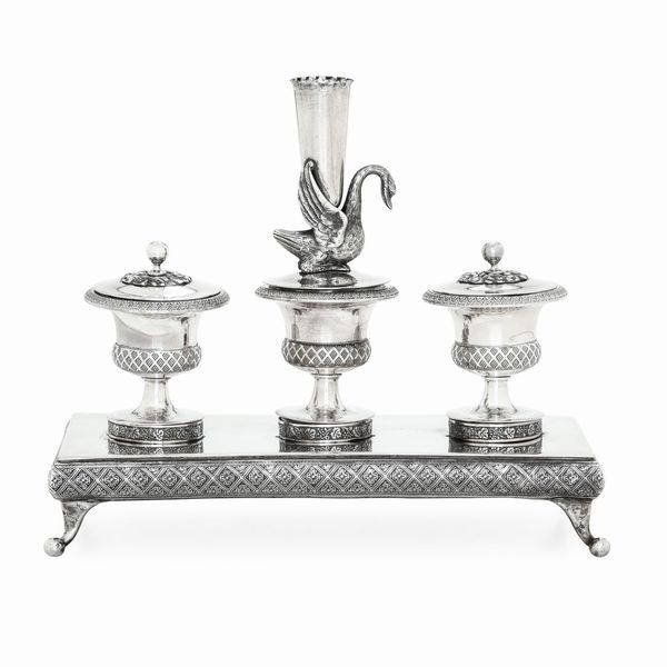 Calamaio. Milano, XIX secolo. Argentiere Emanuele Caber (1812-1872)  - Asta Argenti da Collezione | XX secolo - Associazione Nazionale - Case d'Asta italiane