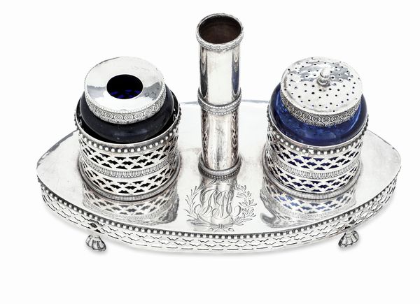 Calamaio. Italia XIX secolo (Lombardo-Veneto ?).Apparentemente privo di punzonatura  - Asta Argenti da Collezione | XX secolo - Associazione Nazionale - Case d'Asta italiane