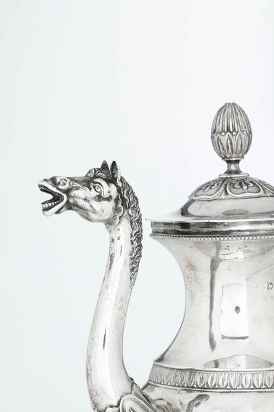 Caffettiera. Modena, prima met del XIX secolo. Argentiere Mauro Baisi (1811-1833)  - Asta Argenti da Collezione | XX secolo - Associazione Nazionale - Case d'Asta italiane