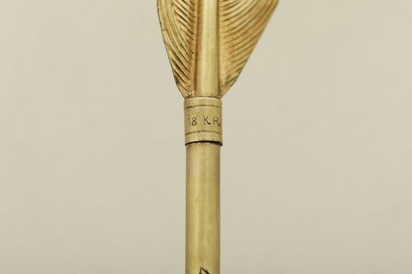 Porta pennino a foggia di piuma. Italia, inizi XX secolo  - Asta Argenti da Collezione | XX secolo - Associazione Nazionale - Case d'Asta italiane