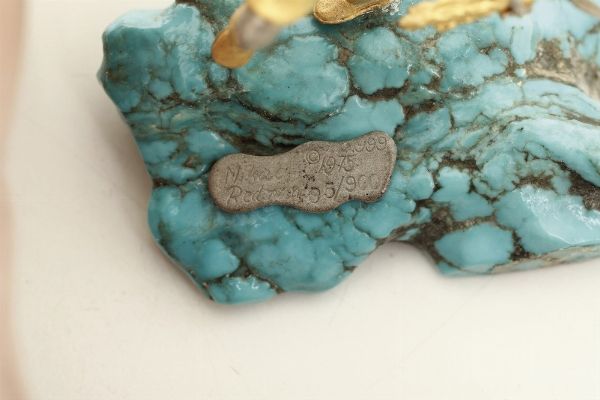 Nove figure di danzatori tribali pellerossa. Mikael Redmann, USA XXI secolo  - Asta Argenti da Collezione | XX secolo - Associazione Nazionale - Case d'Asta italiane