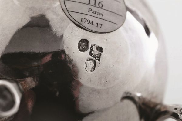 Egoiste. Parigi 1794-1809. Marchio dei maestri argentieri Jacques & Pierre Cardeillhac (?). (Marchio parziale di difficile lettura)  - Asta Argenti da Collezione | XX secolo - Associazione Nazionale - Case d'Asta italiane