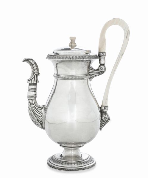 Caffettiera. Budapest 1833. Marchio dell'argentiere GA (non identificato)  - Asta Argenti da Collezione | XX secolo - Associazione Nazionale - Case d'Asta italiane