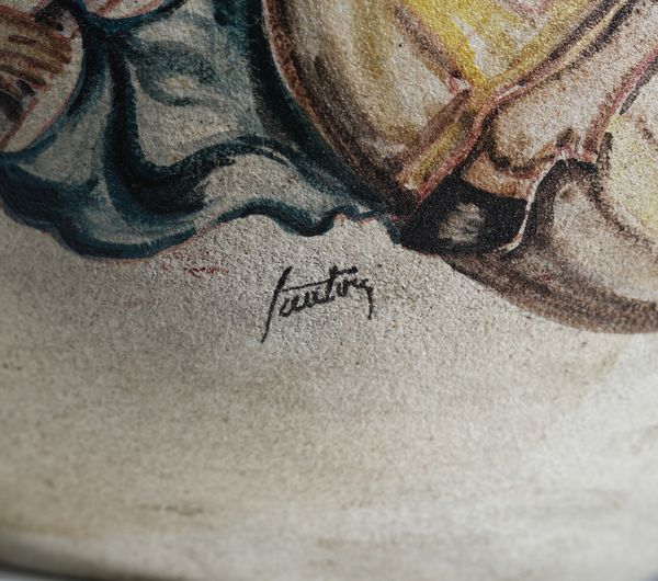 FANTONI MARCELLO (1915 - 2011) : Coppia di grandi vasi decorati con scene di battaglia  - Asta Asta 410 | DESIGN E ARTI DECORATIVE DEL NOVECENTO - CERAMICHE Online - Associazione Nazionale - Case d'Asta italiane
