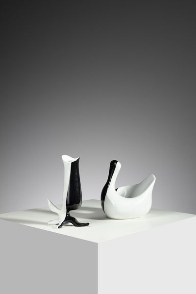 CAMPI ANTONIA (n. 1921) : Coppia di piccoli contenitori per Societ Ceramica Laveno  - Asta Asta 410 | DESIGN E ARTI DECORATIVE DEL NOVECENTO - CERAMICHE Online - Associazione Nazionale - Case d'Asta italiane