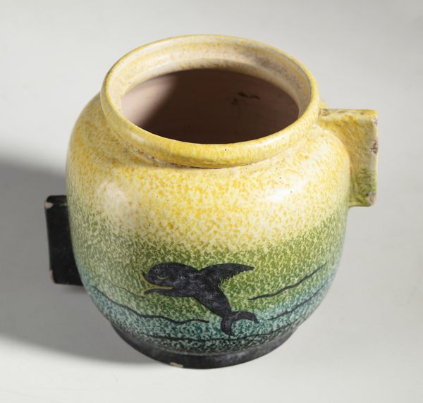 M.G.A. : Vaso futurista con decoro a mat  - Asta Asta 410 | DESIGN E ARTI DECORATIVE DEL NOVECENTO - CERAMICHE Online - Associazione Nazionale - Case d'Asta italiane