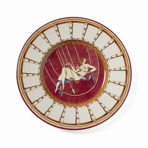 PONTI GIO (1891 - 1979) - Grande piatto Domitilla per Ginori