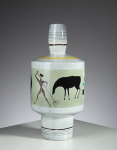 SAN POLO VENEZIA : Vaso con decoro attribuibile a Elio de Pasco  - Asta Asta 410 | DESIGN E ARTI DECORATIVE DEL NOVECENTO - CERAMICHE Online - Associazione Nazionale - Case d'Asta italiane