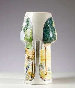 POGGI NICOLO' (1865 - 1915) : Vaso per Quaglino e Poggi  - Asta Asta 410 | DESIGN E ARTI DECORATIVE DEL NOVECENTO - CERAMICHE Online - Associazione Nazionale - Case d'Asta italiane