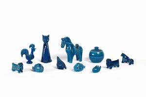 LONDI ALDO (1911 - 2003) - Undici ceramiche con forme di animali per Bitossi Montelupo