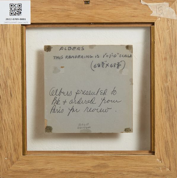 ALBERS JOSEF (1888 - 1976) : Homage to the Square. Maquette per l' arazzo '4 carrs jaune orange'.  - Asta 26/06/2023 | ARTE MODERNA E CONTEMPORANEA Tradizionale - Associazione Nazionale - Case d'Asta italiane