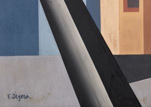 DEPERO FORTUNATO (1892 - 1960) : Reggio Emilia (Terra della Chiesa di S. Prospero).  - Asta 26/06/2023 | ARTE MODERNA E CONTEMPORANEA Tradizionale - Associazione Nazionale - Case d'Asta italiane