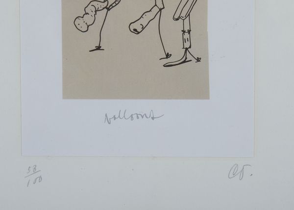 OLDENBURG CLAES THURE (1929 - 1997) : Metamorphic mouse heads and tooth - as baloons, New Haven, 1969 dalla serie 'Notes in hand'.  - Asta Asta 413 | GRAFICA MODERNA, FOTOGRAFIA E MULTIPLI D'AUTORE Online - Associazione Nazionale - Case d'Asta italiane