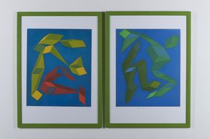 PERILLI ACHILLE (1927 - 2021) - Lotto composto da n.2 fogli. Senza titolo.