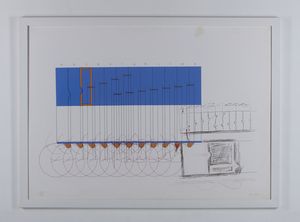 BONALUMI AGOSTINO (1935 - 2013) : Progetto blu.  - Asta Asta 413 | GRAFICA MODERNA, FOTOGRAFIA E MULTIPLI D'AUTORE Online - Associazione Nazionale - Case d'Asta italiane