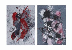 SCIALOJA TOTI (1914 - 1998) - Lotto composto da n. 2 fogli. Senza titolo.