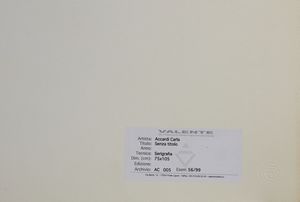 ACCARDI CARLA (1924 - 2014) : Senza titolo.  - Asta Asta 413 | GRAFICA MODERNA, FOTOGRAFIA E MULTIPLI D'AUTORE Online - Associazione Nazionale - Case d'Asta italiane