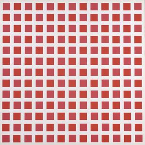 MORELLET FRANCOIS (n. 1926) - 1 carr rouge 1 carr orange.