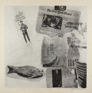 RAUSCHENBERG ROBERT (1925 - 2008) - Dal portfolio Features from Currents (1970)
