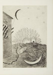 DE CHIRICO GIORGIO (1888 - 1978) - Sole e luna.