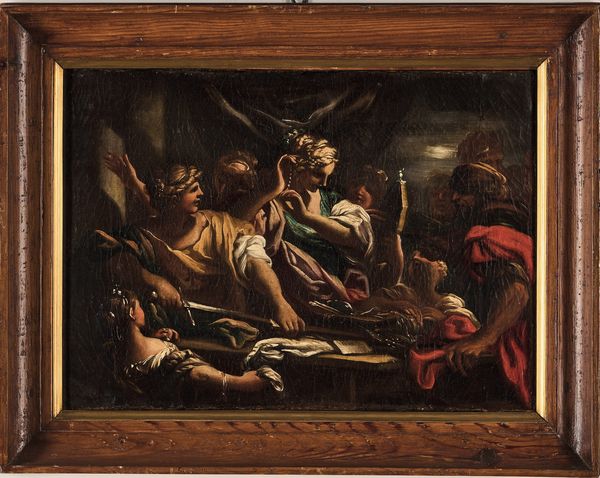 Domenico Piola : Achille tra le figlie di Licomede<BR>Liberazione di San Pietro dal carcere  - Asta Old Masters - Associazione Nazionale - Case d'Asta italiane