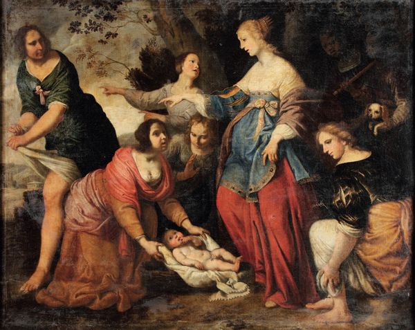 Giuseppe Badaracco : Mos salvato dalle acque  - Asta Old Masters - Associazione Nazionale - Case d'Asta italiane