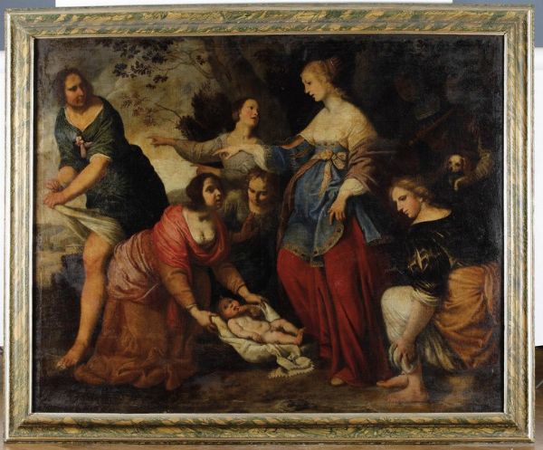 Giuseppe Badaracco : Mos salvato dalle acque  - Asta Old Masters - Associazione Nazionale - Case d'Asta italiane