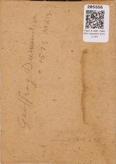 Scuola emiliana del XVI secolo Figura panneggiata di spalle  - Asta Old Masters - Associazione Nazionale - Case d'Asta italiane