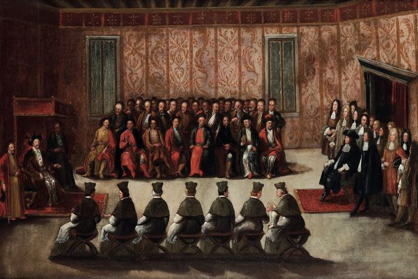 Alessandro Piazza : Nobili riuniti nel Palazzo Ducale di Venezia  - Asta Old Masters - Associazione Nazionale - Case d'Asta italiane