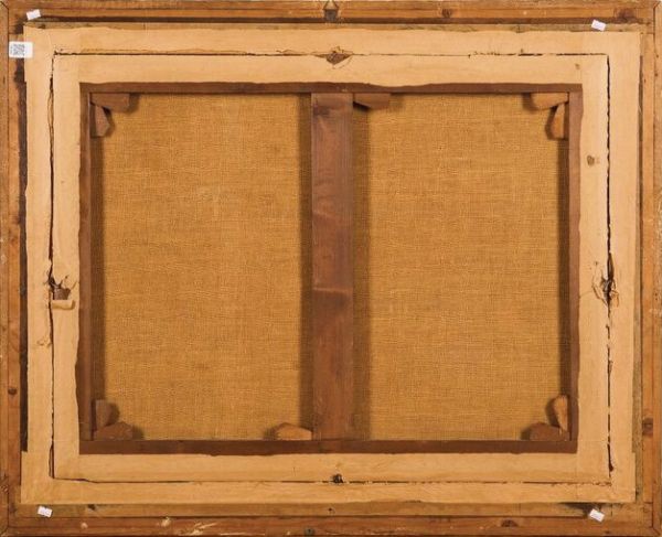 Scuola del XVIII secolo Veduta con approdo e figure  - Asta Old Masters - Associazione Nazionale - Case d'Asta italiane