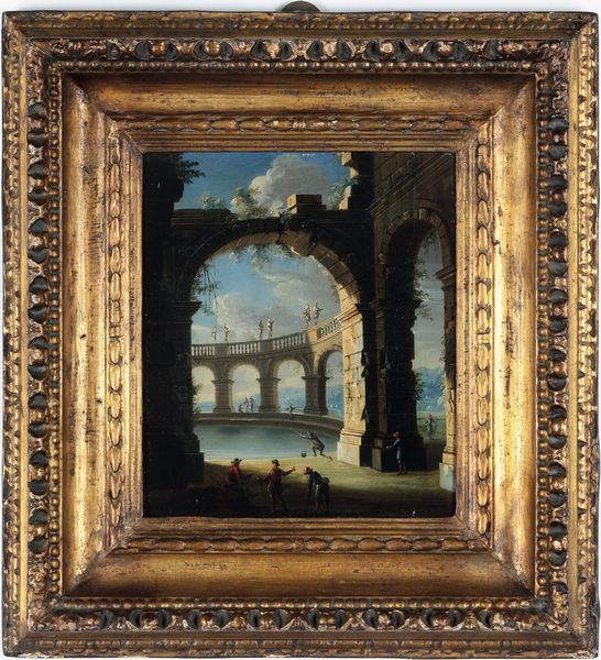 Leonardo Coccorante : Capriccio con arcate su bacino lacustre  - Asta Old Masters - Associazione Nazionale - Case d'Asta italiane