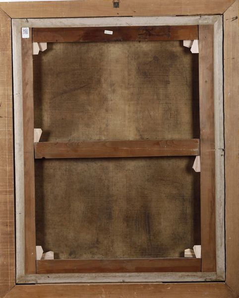 Artista  probabilmente napoletano del XVII secolo, ispirato a Jacopo Bassano Annuncio ai pastori  - Asta Old Masters - Associazione Nazionale - Case d'Asta italiane