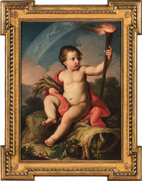 Scuola veneta del XVIII secolo Allegorie dellAutunno e dellEstate  - Asta Old Masters - Associazione Nazionale - Case d'Asta italiane